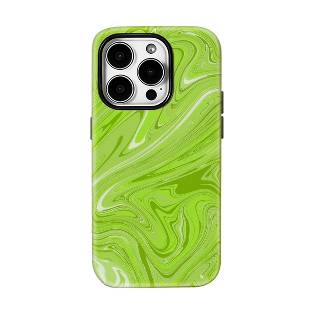 Funda para Teléfono Lime Fluid para iPhone 17 16 15 14 13 Pro Max Plus, Magnética, de Una o Doble Capa, Resistente