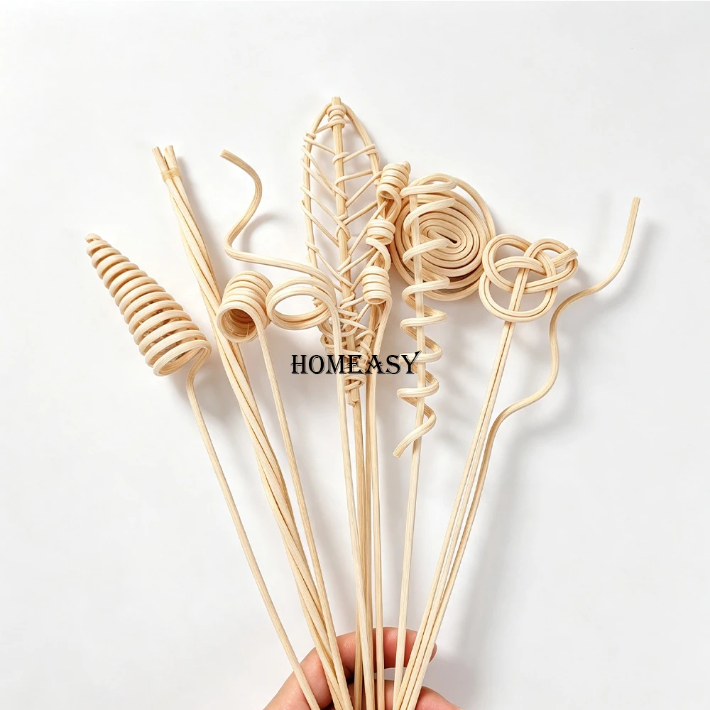 10Pcs Handmade Rattan Reed Diffuser Sticks DIY Woven Fragrance Refill Sticks Essential Oil Aroma Diffuser Rods For Home Decor