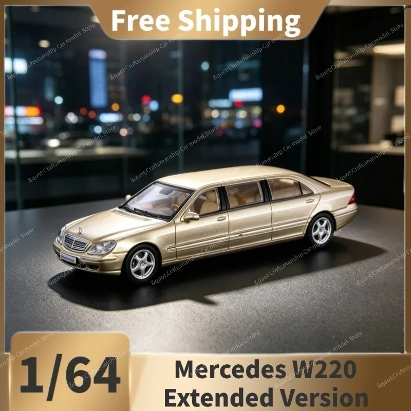 【New in Stock】ARbox 1/64 Mercedes W220 Extended Model, Ideal Choice for Collection and Display