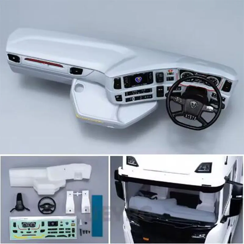 RC 770S Gesimuleerde Plastic Dashboard Interieur Middenconsole voor 1/14 Tamiya RC Truck SCANIA 770S 56368 56371 Upgrade Accessoires