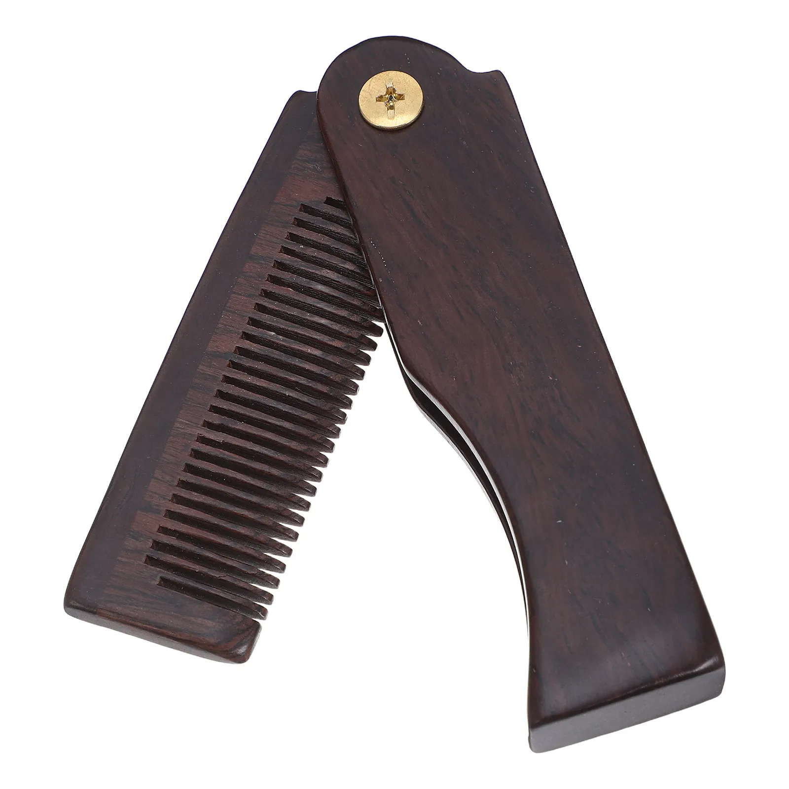 Portable Wood Beard Comb For Dressing Table Accessory Hair Stylist Foldable Men's Ebony Mustache Antistatic Pocket