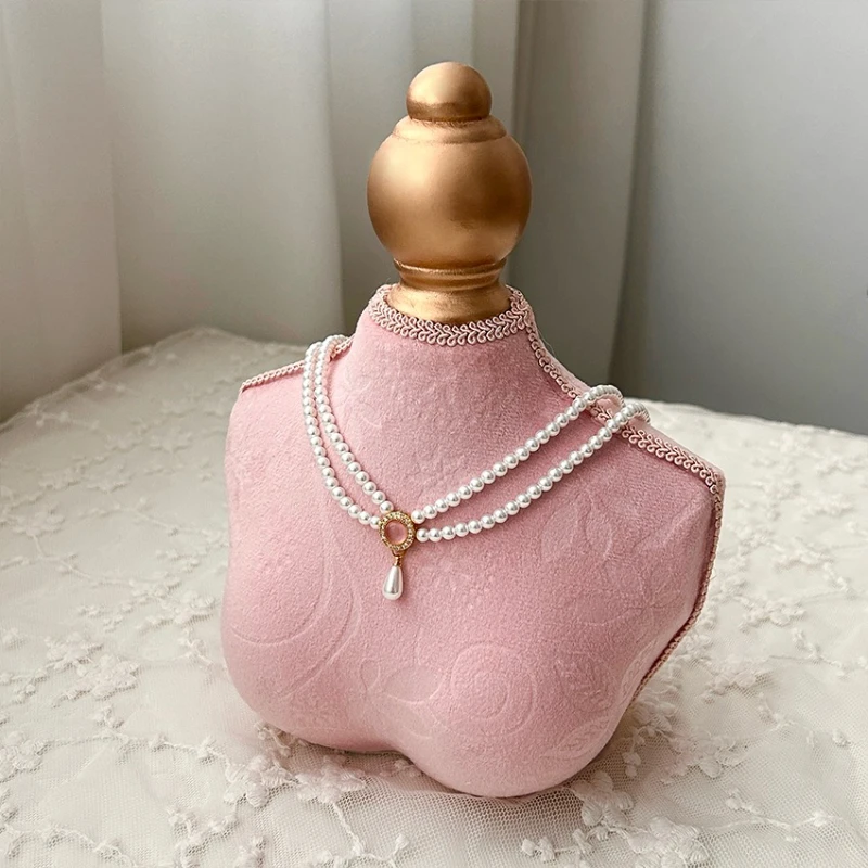 Counter Jewelry Display Stand Women's Necklaces Display Stands Portable Trinket Organizer Container Mannequin for Jewelry