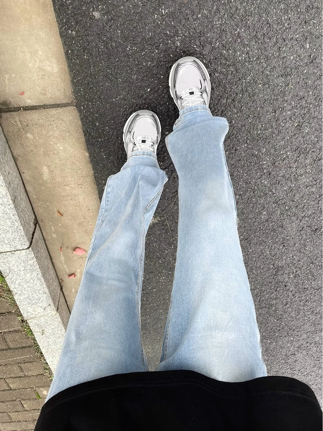 

Cleanfit Light Blue Waed Straight Leg Jeans Men's OOTD Slim Rise Bootcut Pants American Sle Jeans Casual Wear