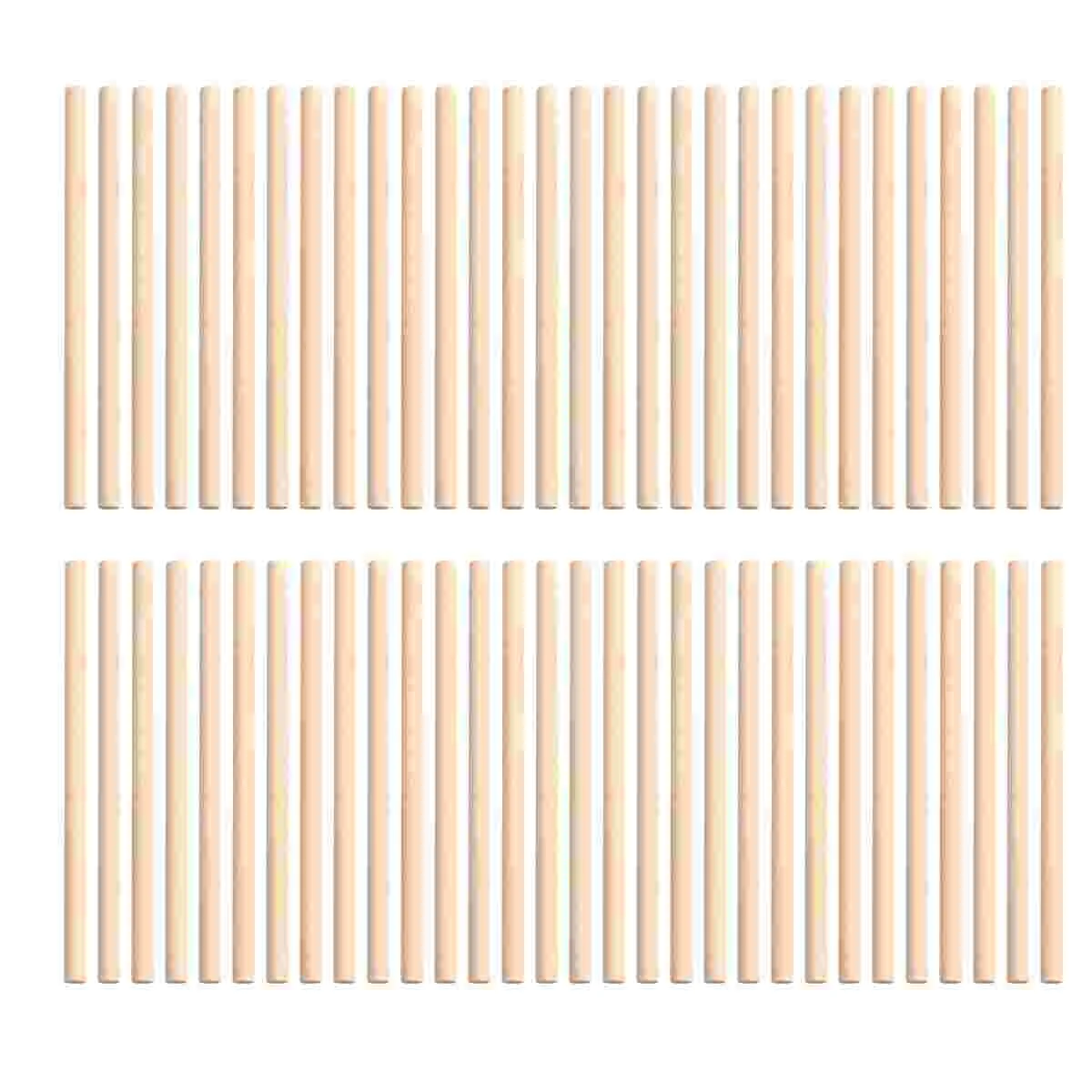 

100pcs Wooden Round Dowel Rods Craft Sticks for Woodworking DIY Building Model Toy Model Making Materials (10 x 05cm)