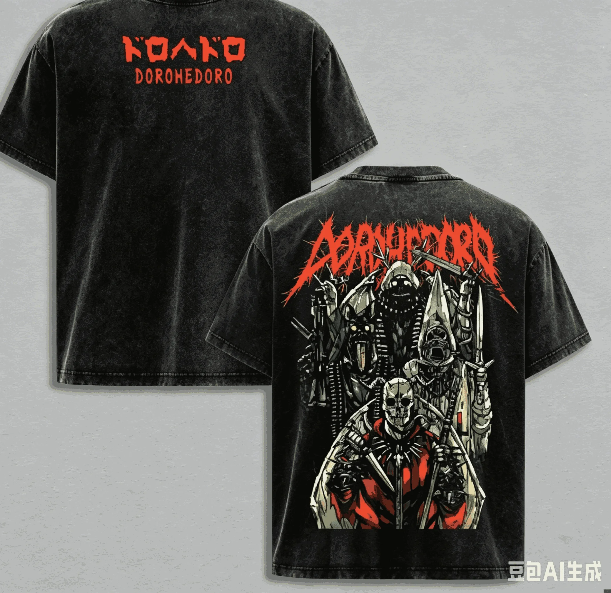 Dorohedoro Washed T-shirt Anime Lover Harajuku New Model Oversized Vintage Loose Streetwear Unisex high quality Couples Classic