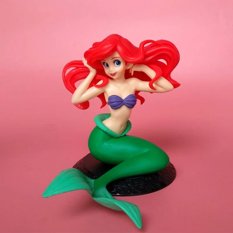 10-22cm Disney Princess Figure Ariel PVC Model The Little Mermaid Cartoon Princess Toys Anime Action Figures Girls Dolls Gifts