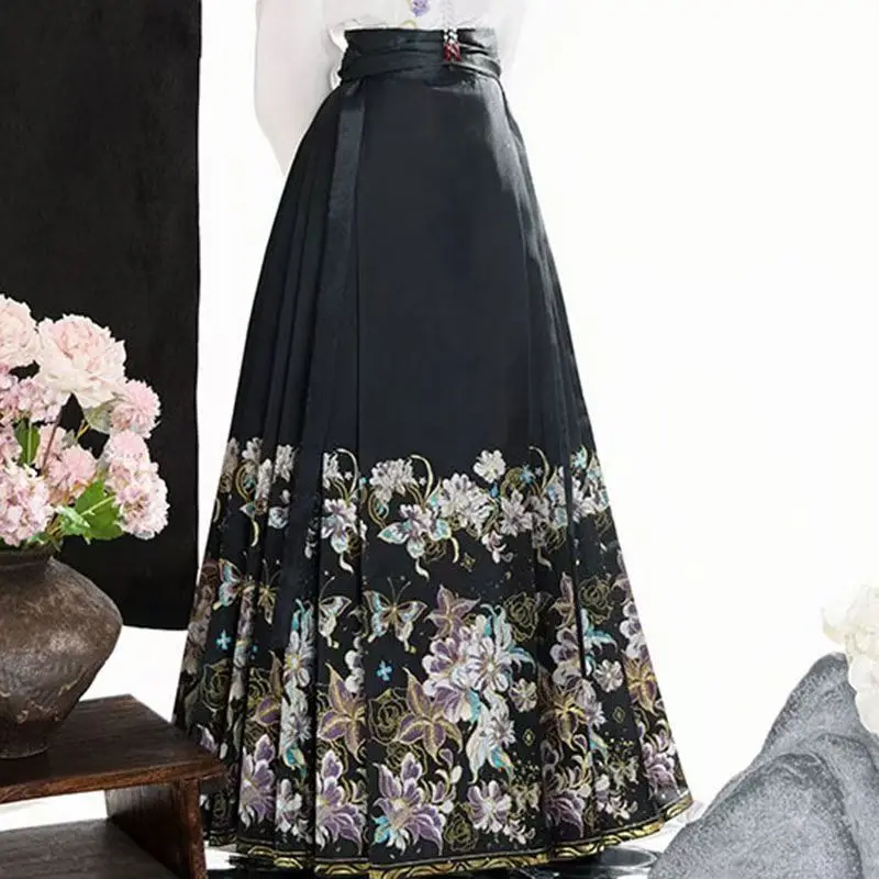 Traditional Chinese Hanfu Shirt Horse Face Skirt Two Piece Set Spring Autumn Suit Hanfu Skirt Mamianqun Dress Women\'s Clothing