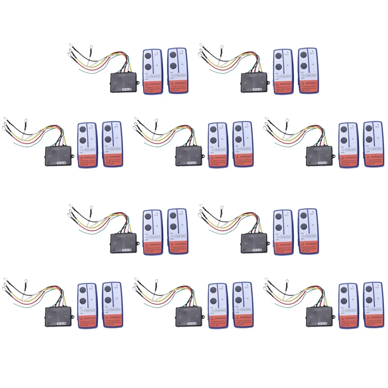 

10X Recovery Wireless Winch Remote Control Twin Mobile ATV Truck 24V 24 VOLT