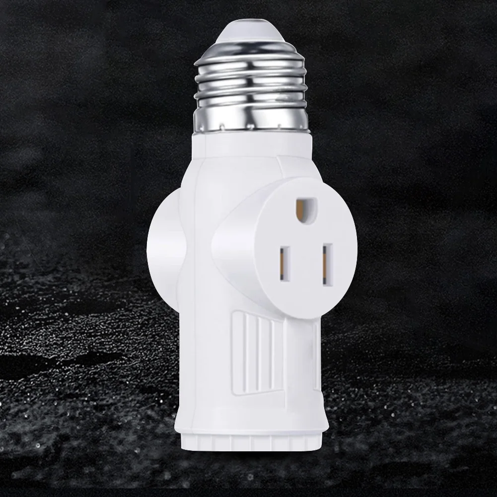 2Pcs Prong Light Socket to Plug Adapter Light Socket Adapter Light Bulb to 2/3 Prong Outlet Adapter Lamp Holder