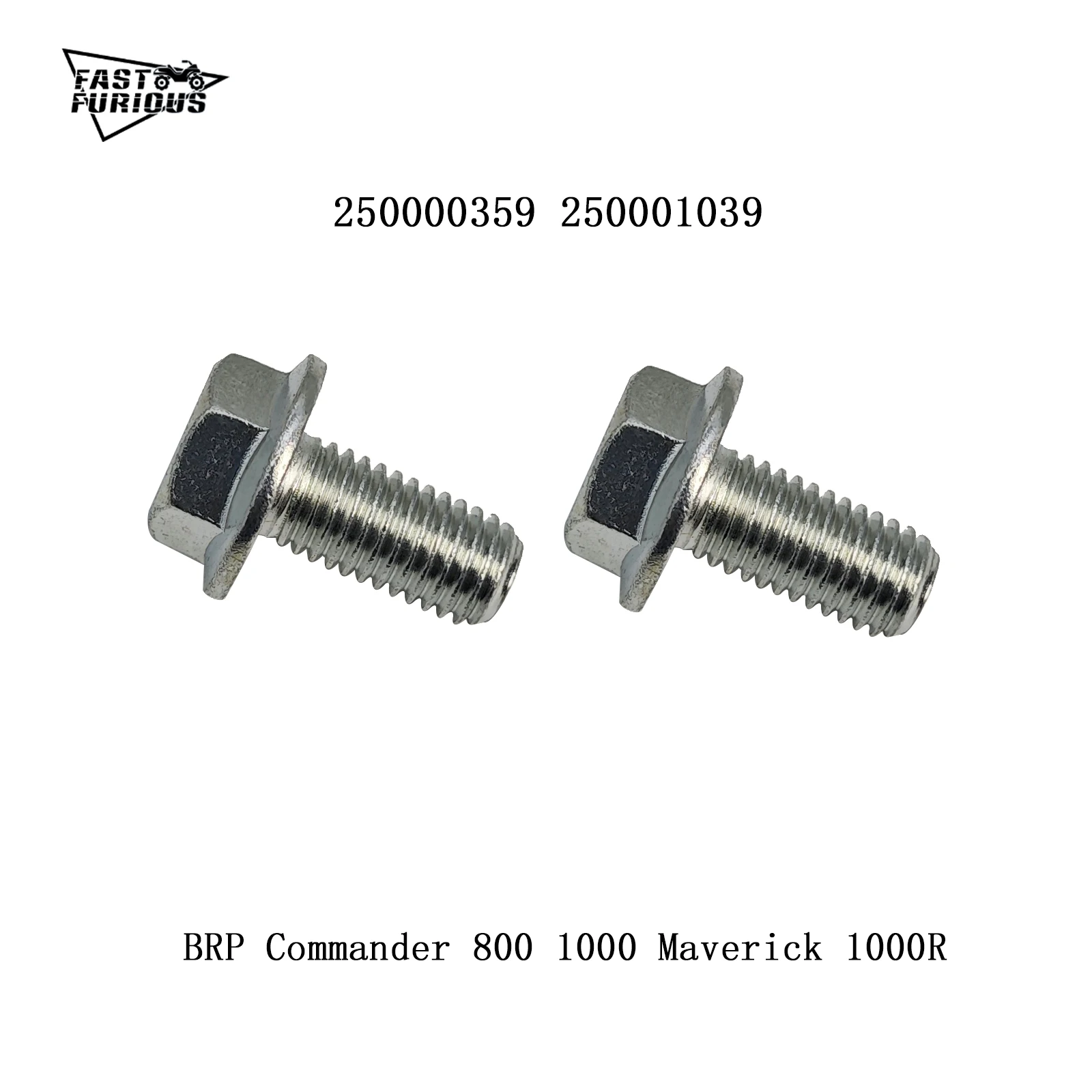 2PCS Hex Flange Bolt M12 250000359 250001039 For BRP Commander 800/1000  Maverick 1000R
