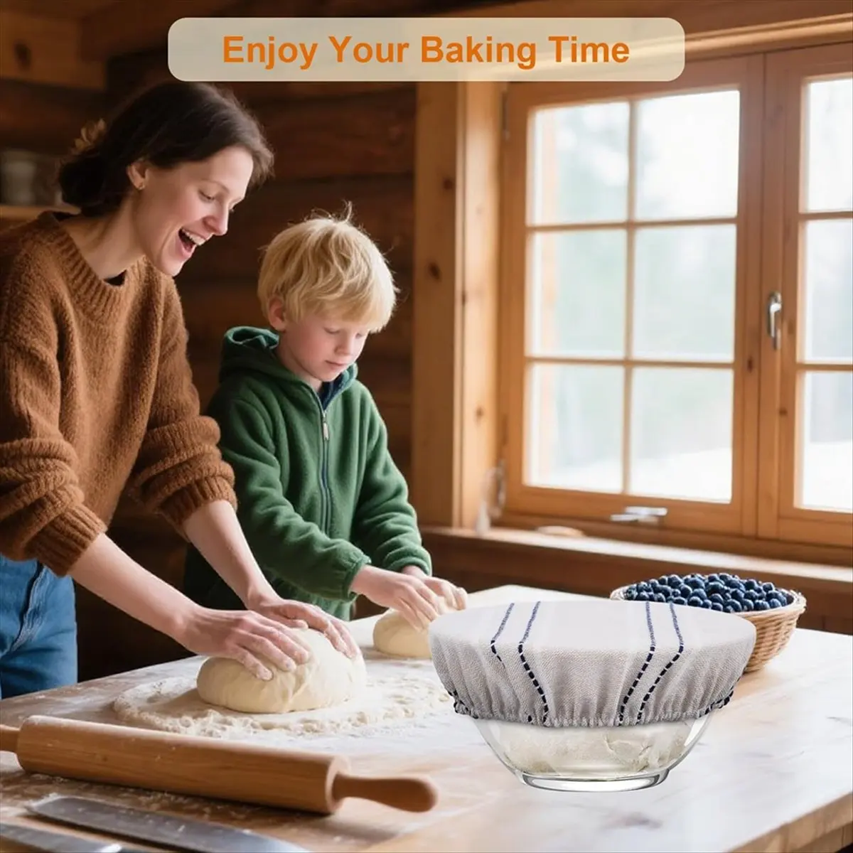 أغطية أوعية قابلة لإعادة الاستخدام لتدقيق الخبز، غطاء مقاوم للخبز مقاس 9/10/13 بوصة، 3 قطع من غطاء الطعام المصنوع من القطن والكتان