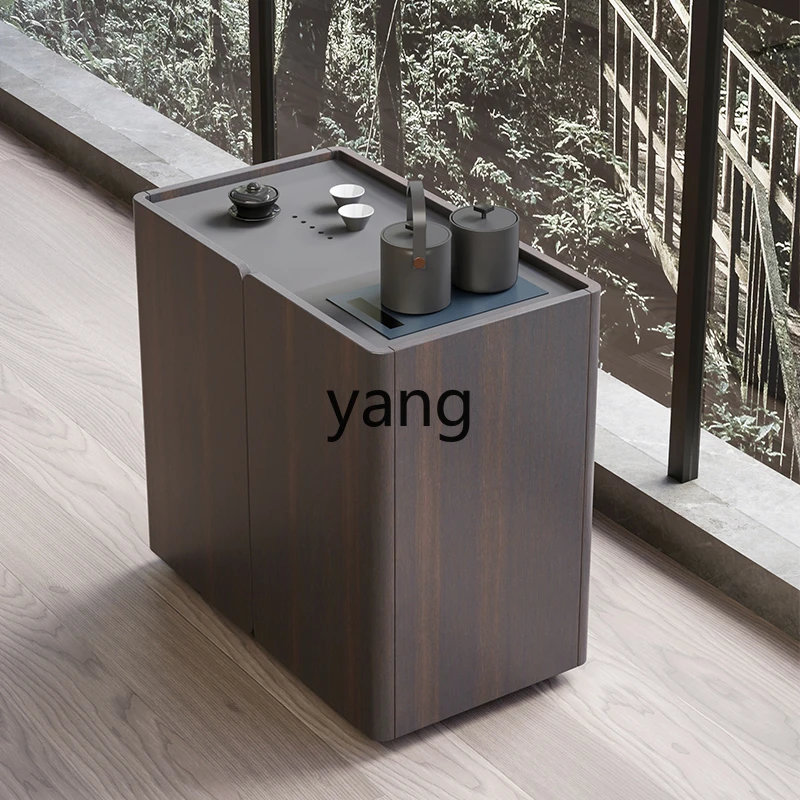 

LMM Mobile Tea Table Tea Cabinet Light Luxury Italian Minimalist Modern Kettle