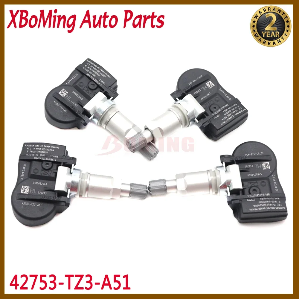 

42753-TZ3-A51 Автомобильный датчик контроля давления в шинах TPMS для Acura Ilx Mdx Rdx Tlx 2014-2020 315 МГц 42753-TX4-A512-M1 42753TZ3A51