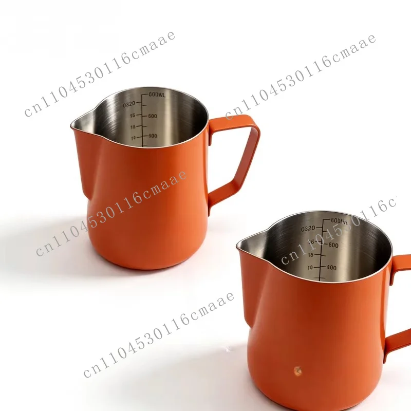 Custom Logo 304 Stainless Steel Milk Foam Pot, Espresso Steam Pot, Suitable for Barista Espresso Supplies