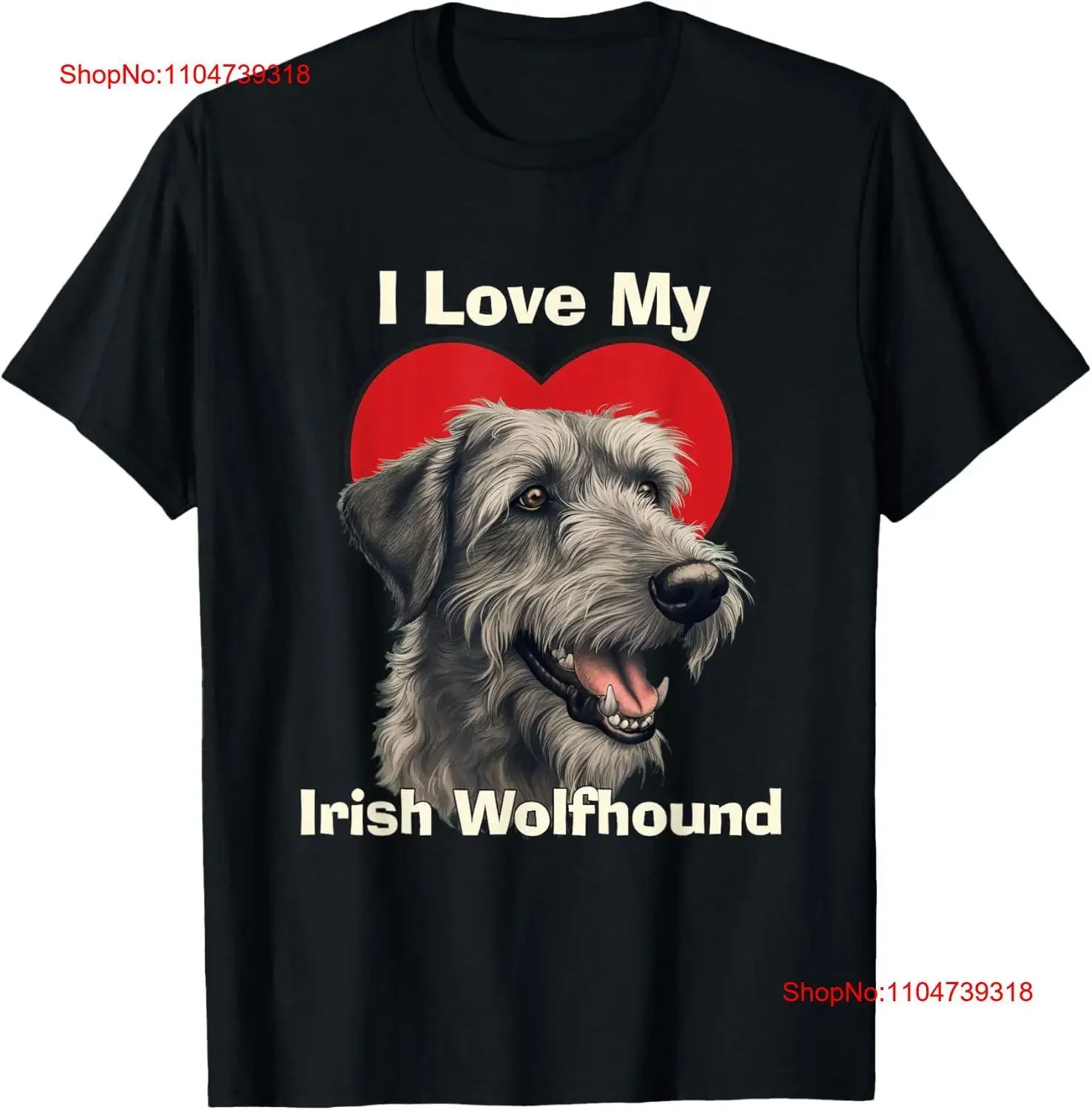 Camiseta I Love My Irish Wolfhound Puppy Dog, vintage, lavada, transpirable, para hombre, ligeramente moda, ropa de diseñador suave, cómoda