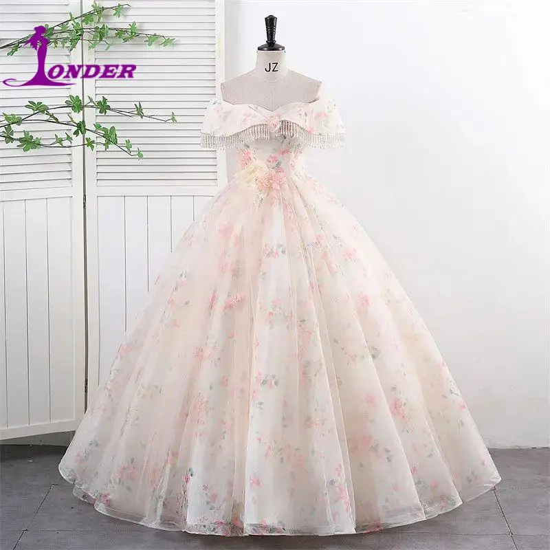 Quinceanera Dresses 2024 Strapless Lace Ball Gown Long Applique Wedding Gown Pure And Lovely Floral Print Vestidos De 15 Años