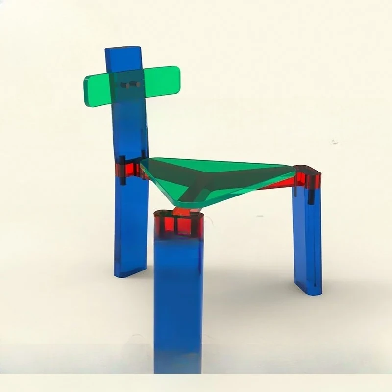 

Nordic Internet celebrity apartment acrylic casual single chair designer bar chair bedroom home simple makeup stool
