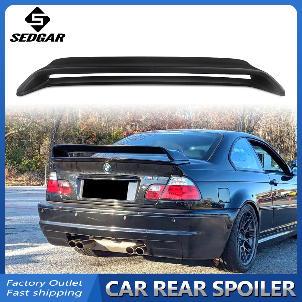 New Car Rear Trunk Spoiler Lip Boot Wing Lip For BMW E46 Sedan 2-Door Model 1998-2006 Tail Rear Spoiler Wing Rear Lip Spoiler