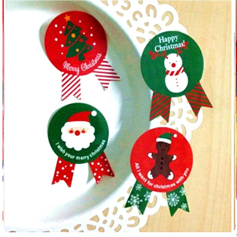 10sheet Christmas Stickers Claus Self-Adhesive Labels for Gift Wrapping Party Decorations Cartoon Decal for Journal Scrapbook