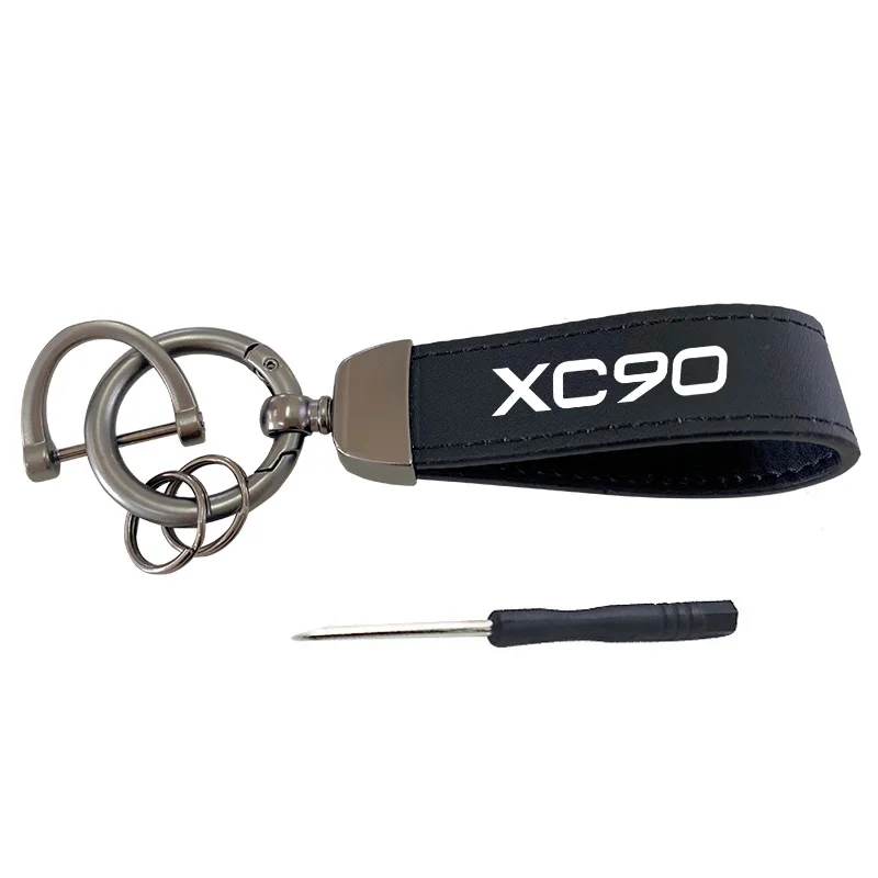 For Volvo XC90 XC60 XC40 S90 S60 C70 XC40 V40 XC70 V70 V60 V50 S80 S40 Favorit keychain leather keychain metal gift Accessories