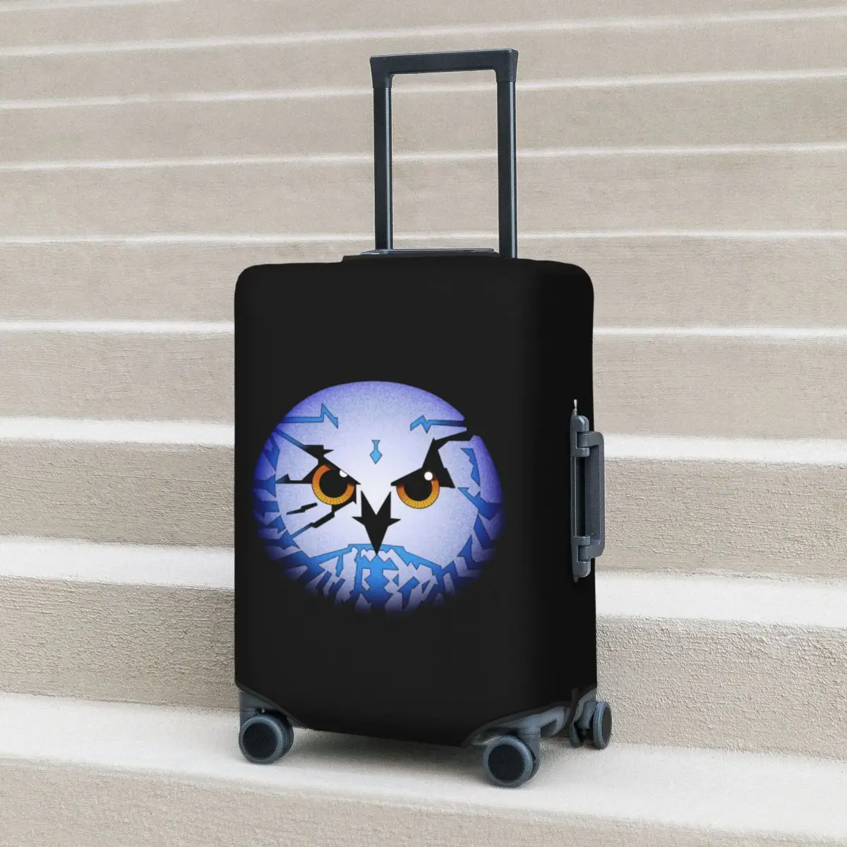 Amiga Psygnosis Owl Suitcase Cover Protection Elastic Trip Luggage Protector Covers for 18-32 Inch