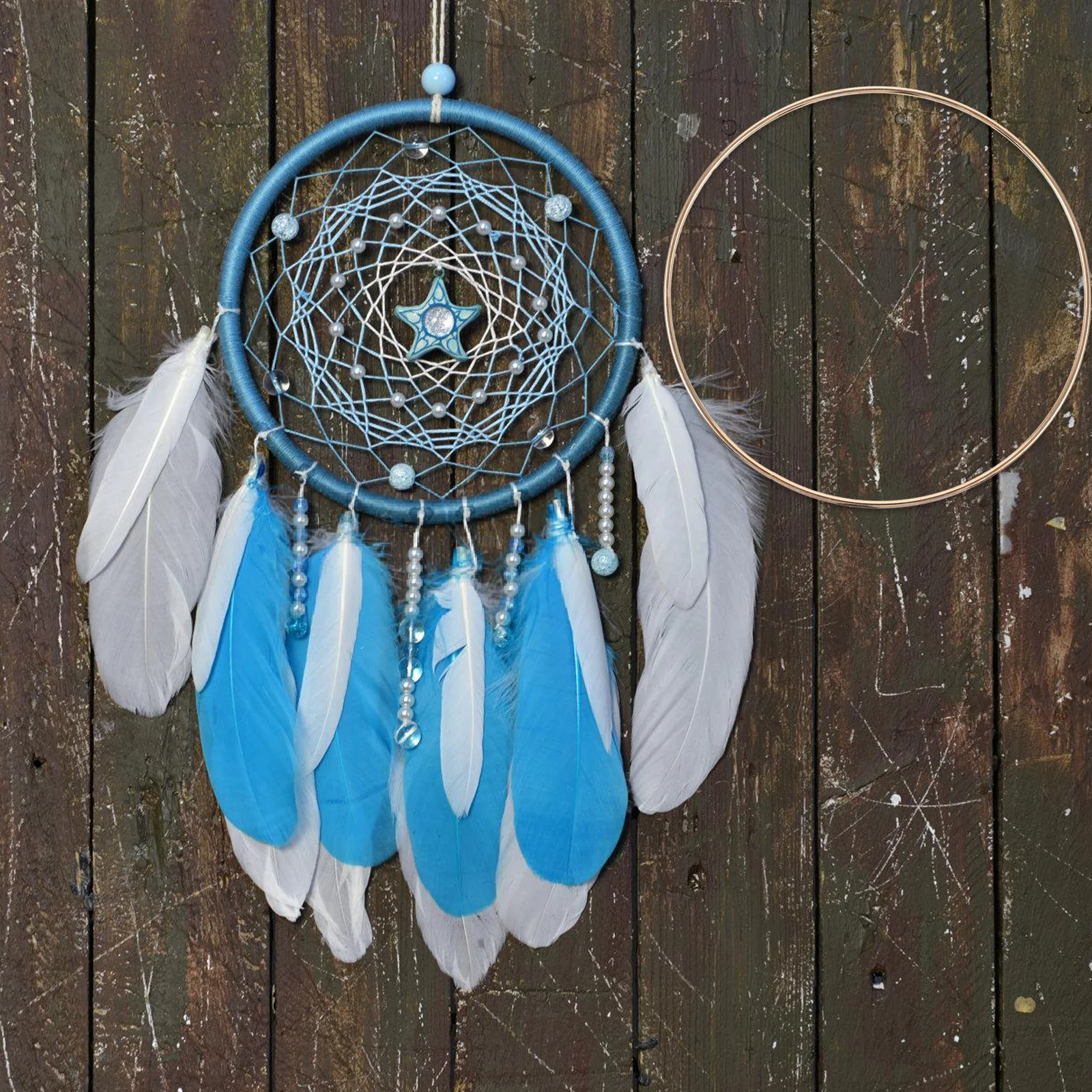 

10Pcs Metal Craft Rings Round DIY Hoops Dreamcatcher Circles Wear-Resistant for Home Decor Craft Hoops