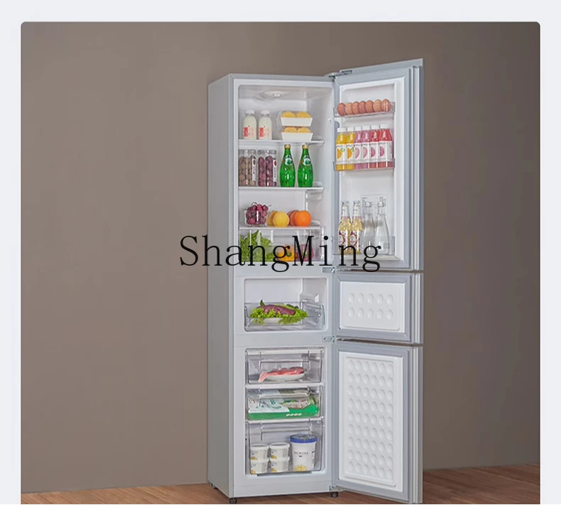 ZYY 3ドア家庭用省エネ冷凍冷蔵超薄型小型冷蔵庫