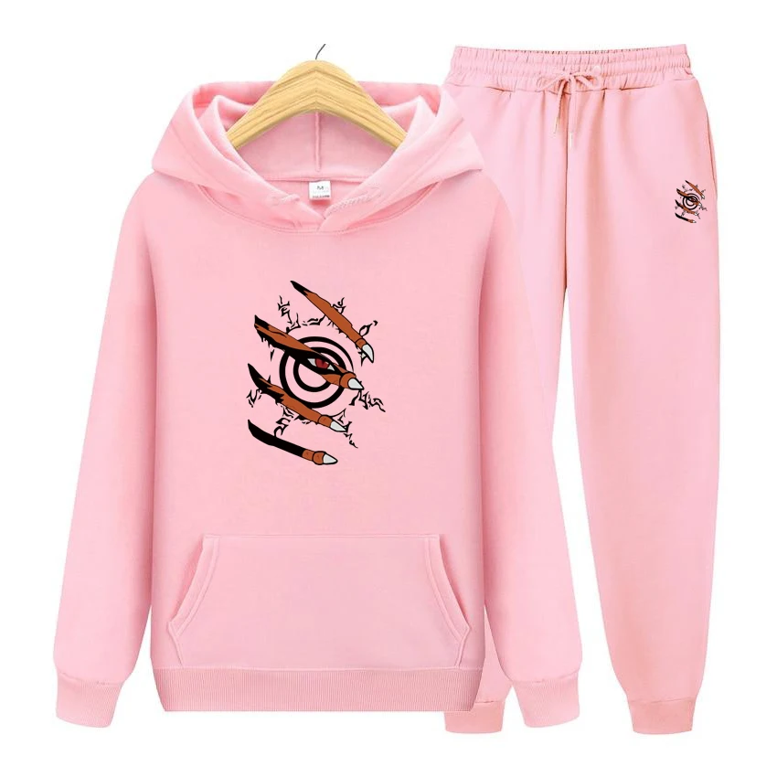 Women Hoodie Set Anime Hoodie Sweatshirt Kurama Print Women Sweatshirt Women Fashion Oversized Hoodies Kid Girl Clothing