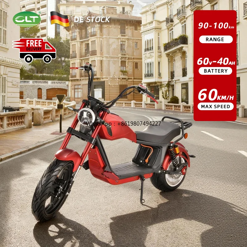 2026 Fashion Designed EEC Certification 2000W Faster Electric Scooter Citycoco Chopper Motorcycle 100KM Range