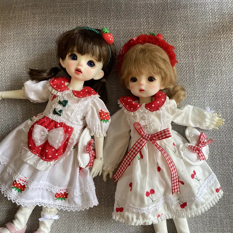 Bjd clothes dress 1/6 30cm Strawberry cherry skirt (Fit Azone,ICY, JerryB, 1/6 Doll Accessories)498838