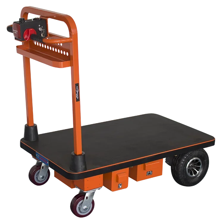 Outdoor Electric Hand Trolley Cart Powered Flat Trolley for Tool Storage Hospital Logistics and Warehouse Use