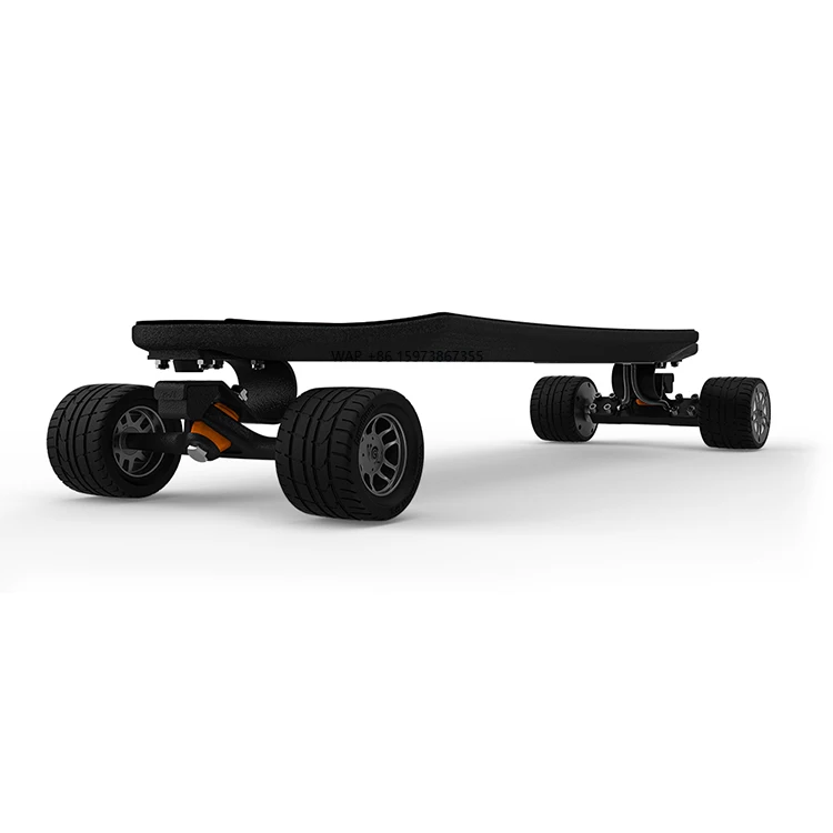 

High-speed 40-50 km/h dual-hub waterproof remote control longboard electric skateboard with rubber wheels