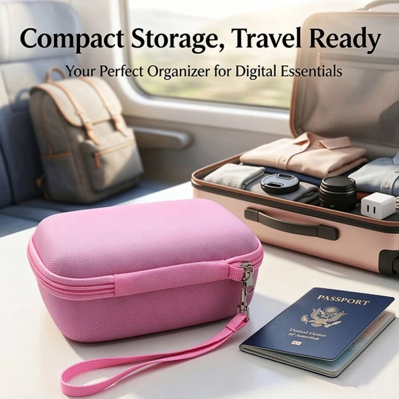 Charger Travel Case Shockproof Tech Organizer Bag for Cables Adapter Earbuds Portable Travel Mouse Storage Bag with Mesh Pocket