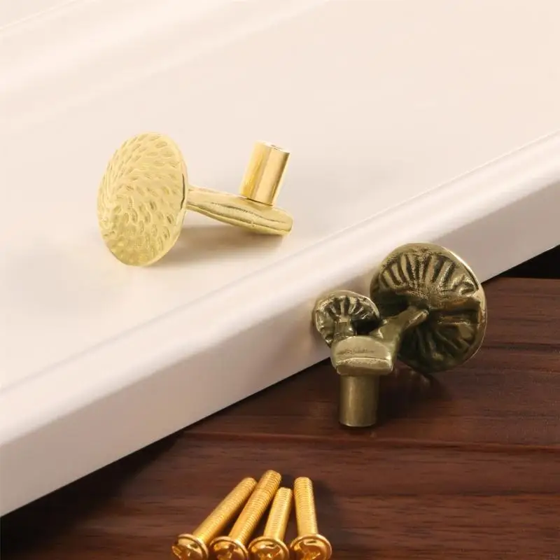 Rusts Resistant Brasses Cabinet Hardwares Mushroom Cabinet Knob For Various Furniture Like Wardrobe And Dresser C7AC