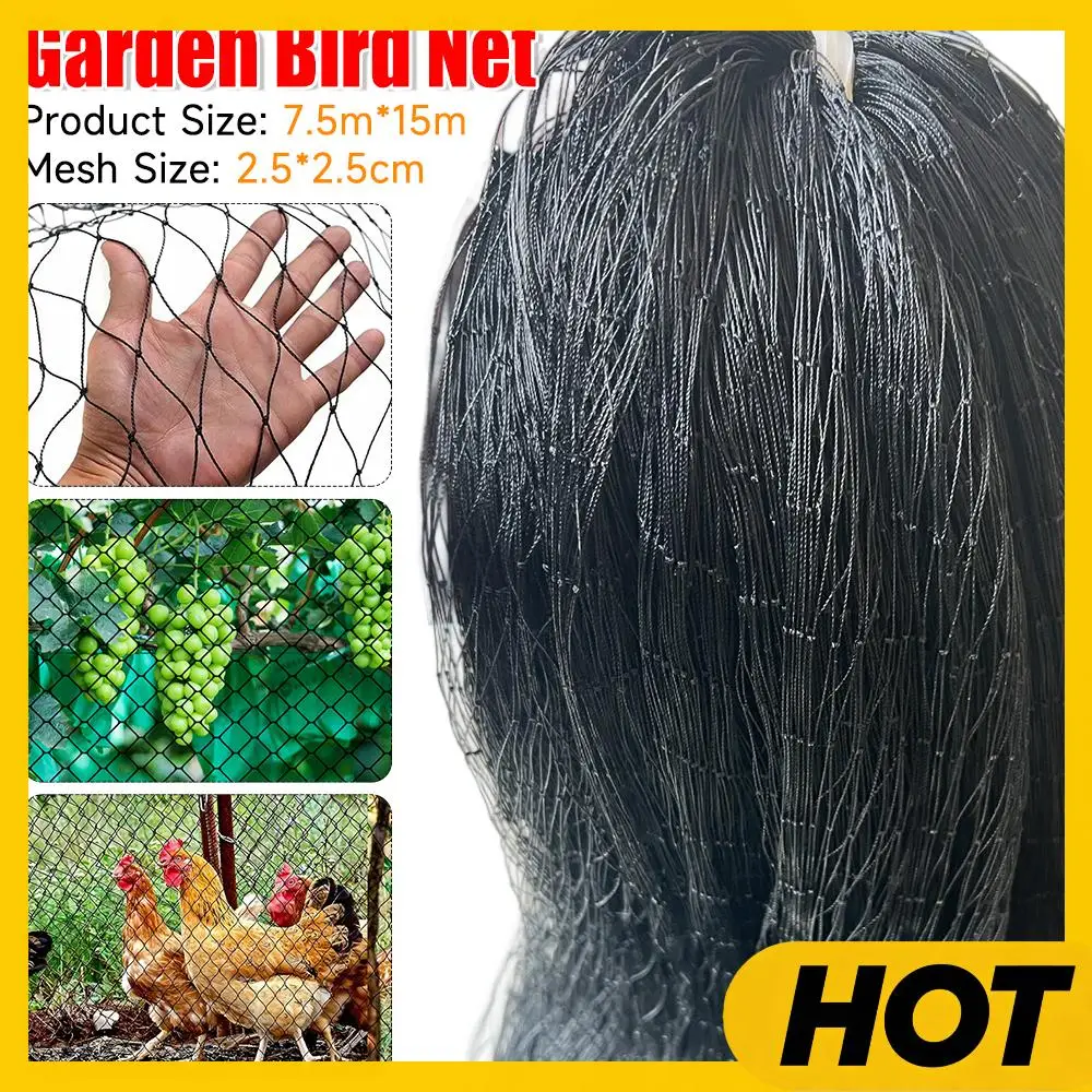 

Настраиваемая нейлоновая сетка для птиц 25 × 50 футов, сверхпрочная сетка, защитная сетка для ястреба, сетка для курятника для фруктовых деревьев, оленей, белки C