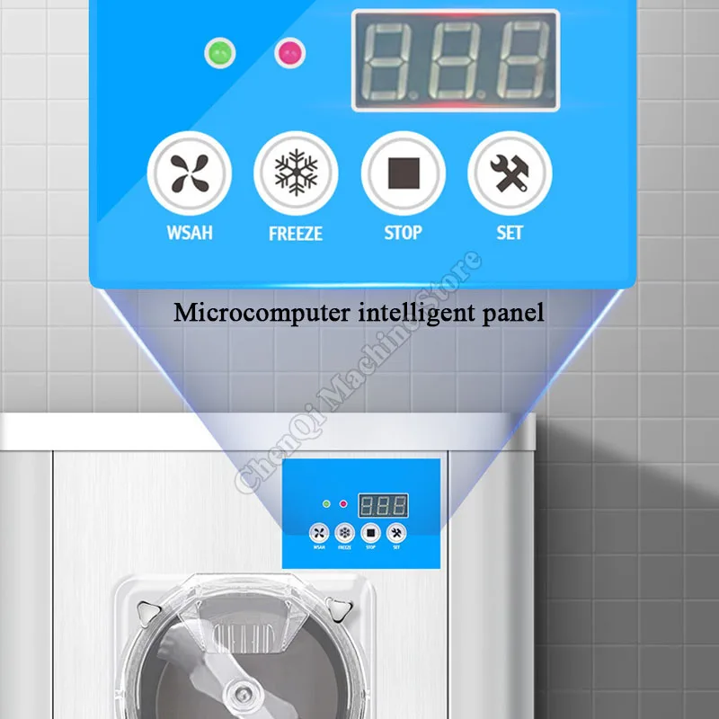 آلة الآيس كريم الصلبة التجارية سطح المكتب حفر آلة الآيس كريم الكرة الفولاذ المقاوم للصدأ آلة جيلاتو دفعة الفريزر #4