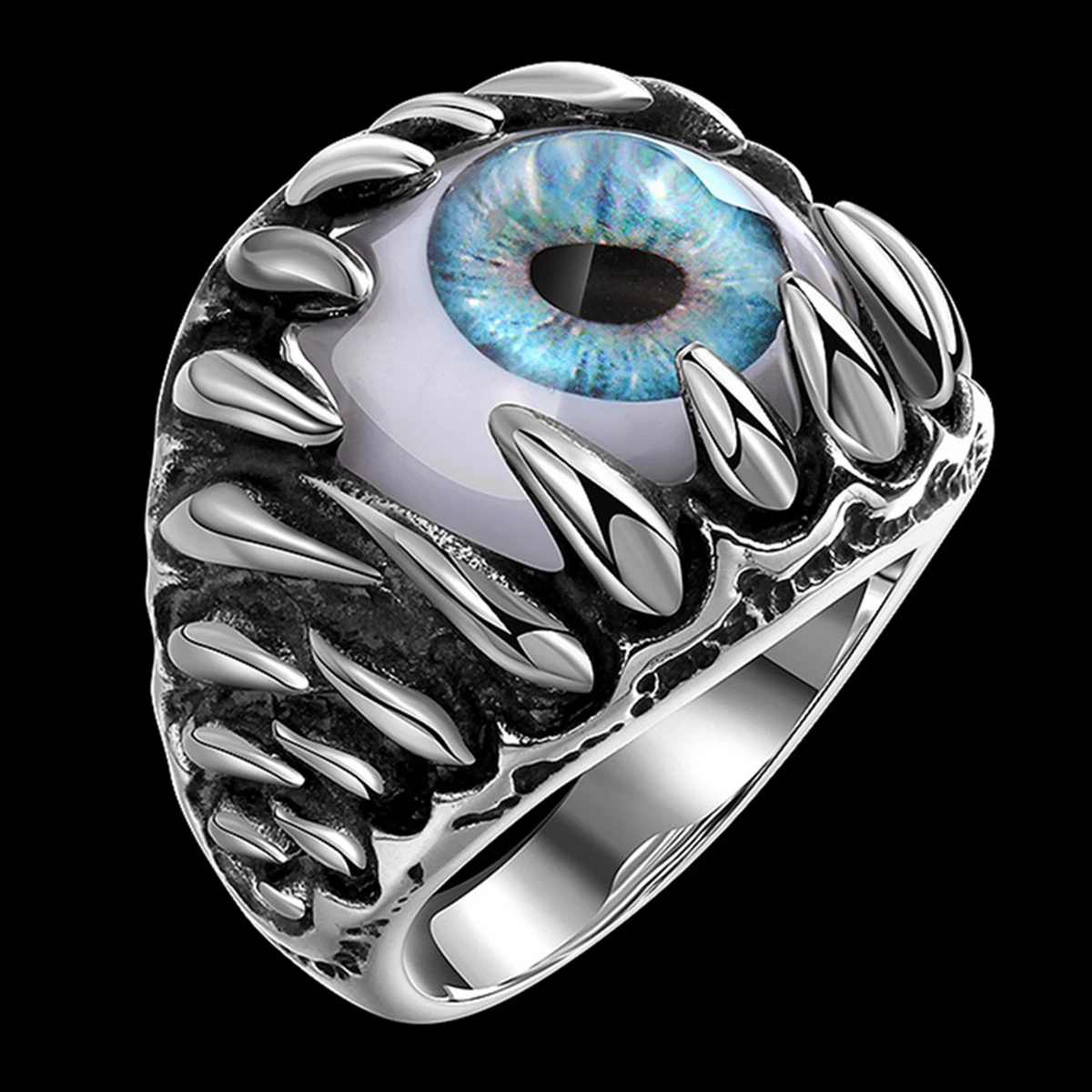 

men's rings eyes rings cool rings titanium steel rings men's cool rings