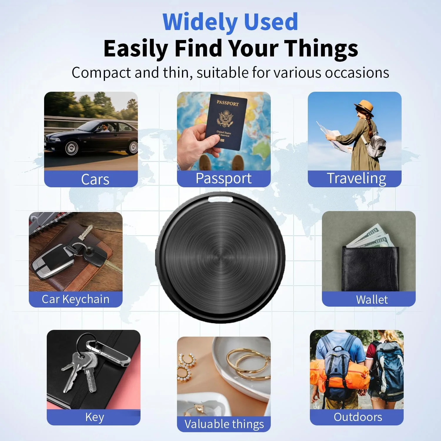 CD Google Trova Hub Tracker Mini Smart Tag Bluetooth per Apple Trova su Android IOS Tracker di posizione compatibile per animali domestici