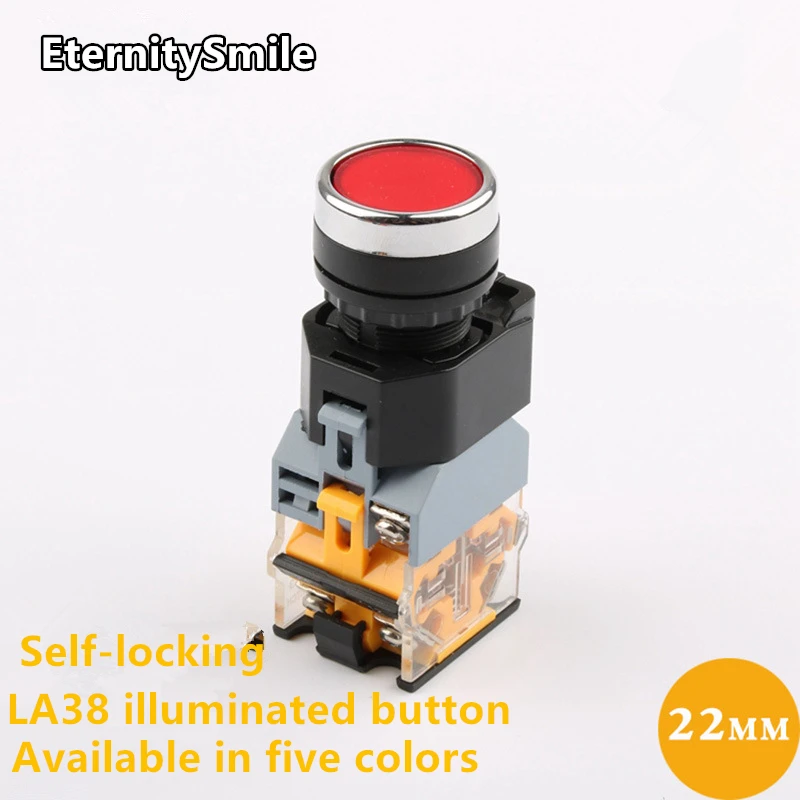 

LA38 22mm 1NO1NC 2NO2NC Emergency stop switch PC Rorary Switch Self Locking Momentary Flush Switch