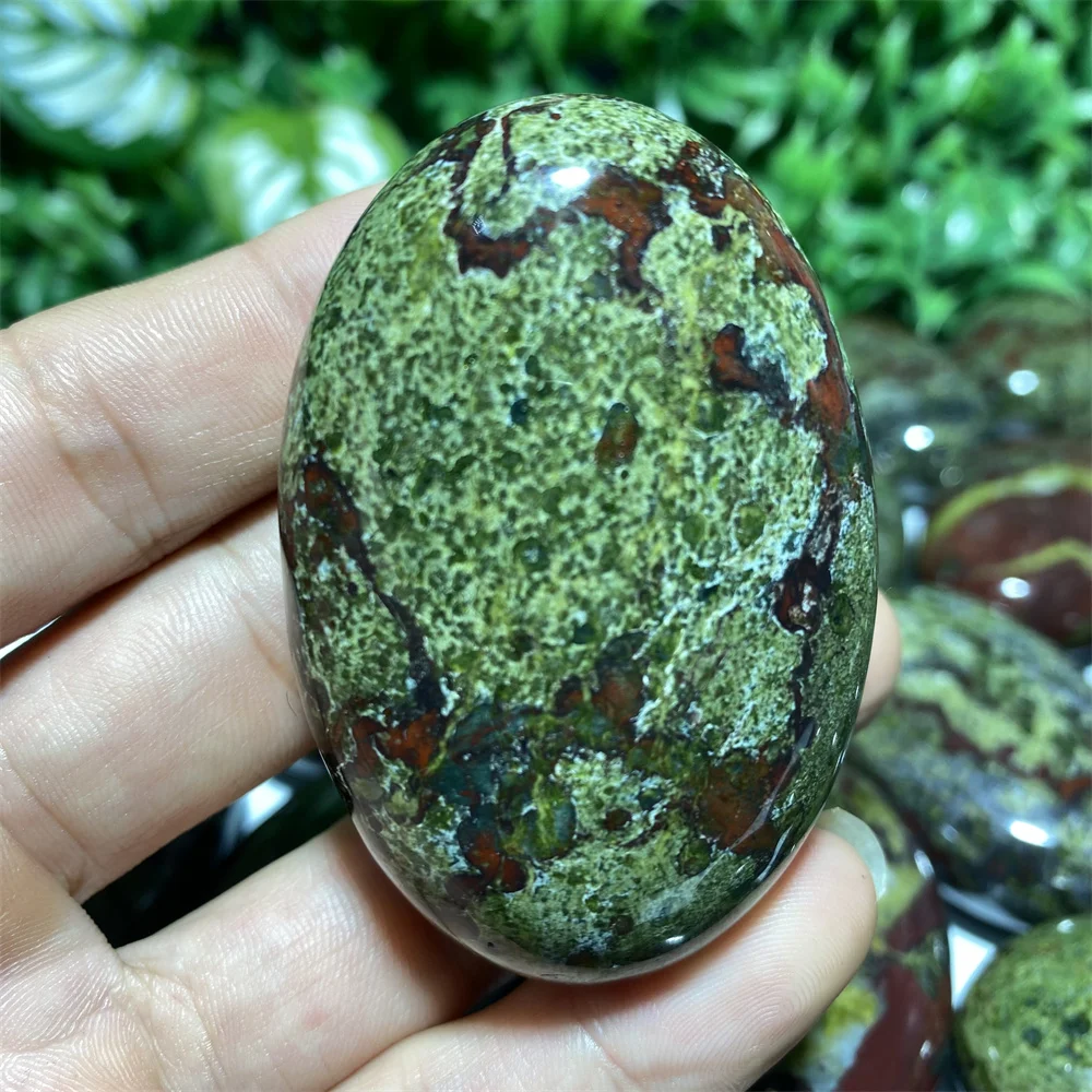 Natural Dragon Blood Stone Crystal Spiritual Energy Healing Mineral Palm Gemstones Home Craft