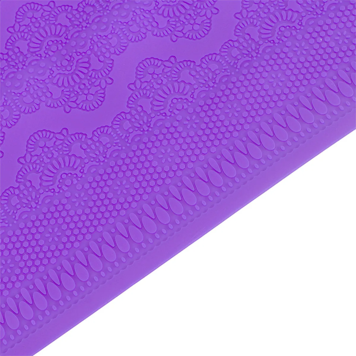 1pcs Silicone Mat Purple Food-Grade Cake Lace Fondant Mold For Baking Chocolate Jelly Dessert Decoration Kitchen Tool view 4