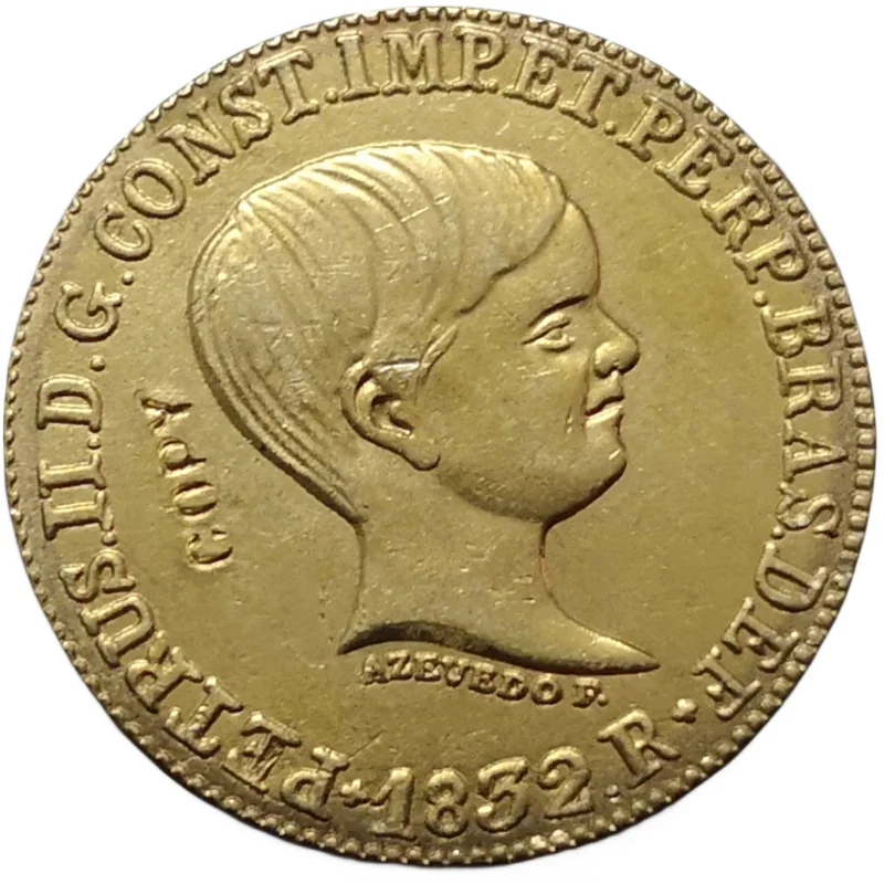 1832-R Brazil 4000 Reis - Pedro II (Type 