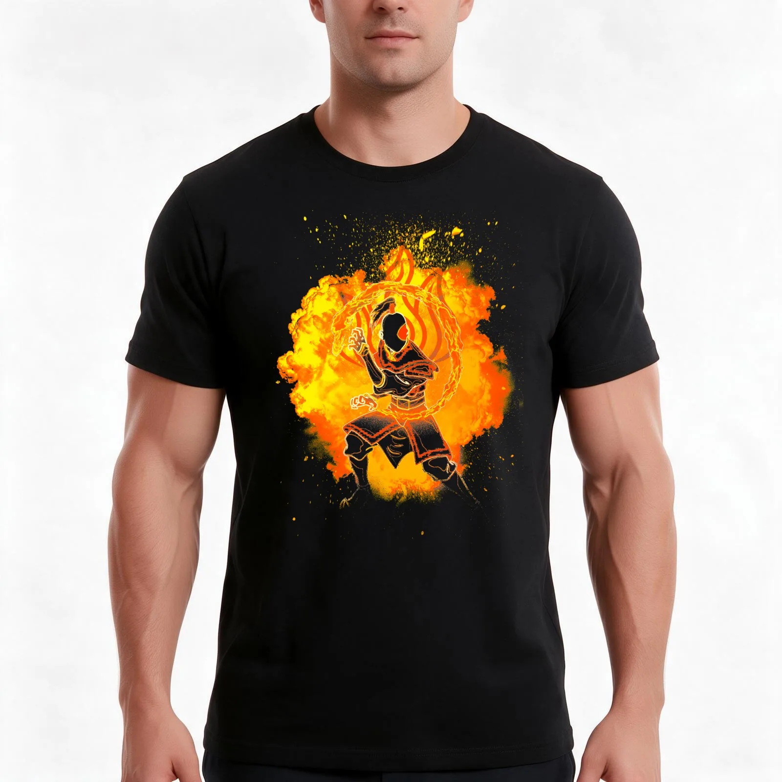 Soul of the Firebender T-Shirt Summer Casual Cotton Tee Oversized Streetwear Tops Vintage Graphic Print Unisex Men Women