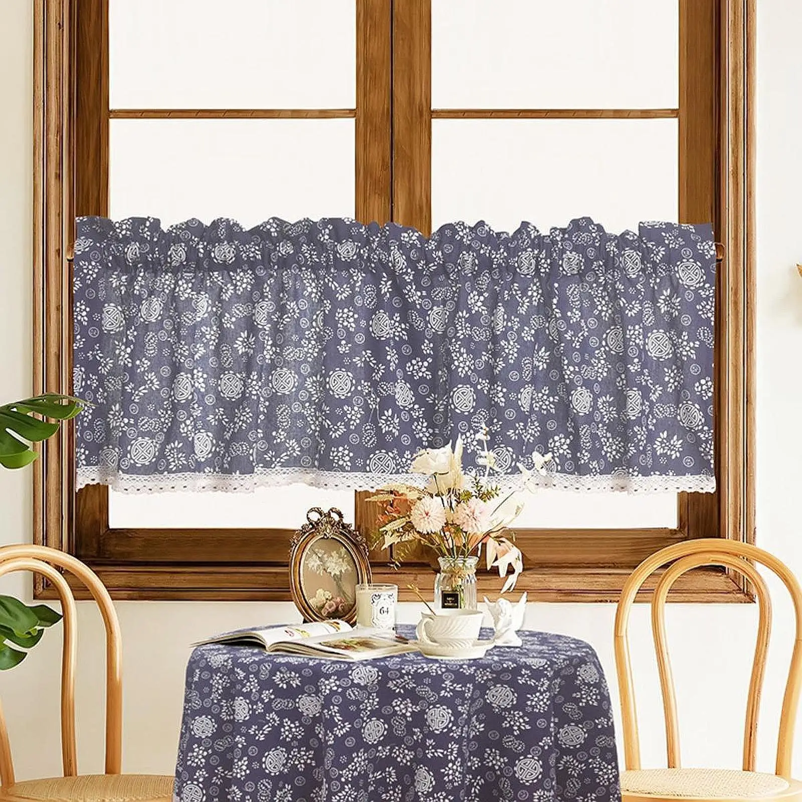 

Valance Curtain Window Curtain Treatment for Farmhouse Bathroom Kitchen