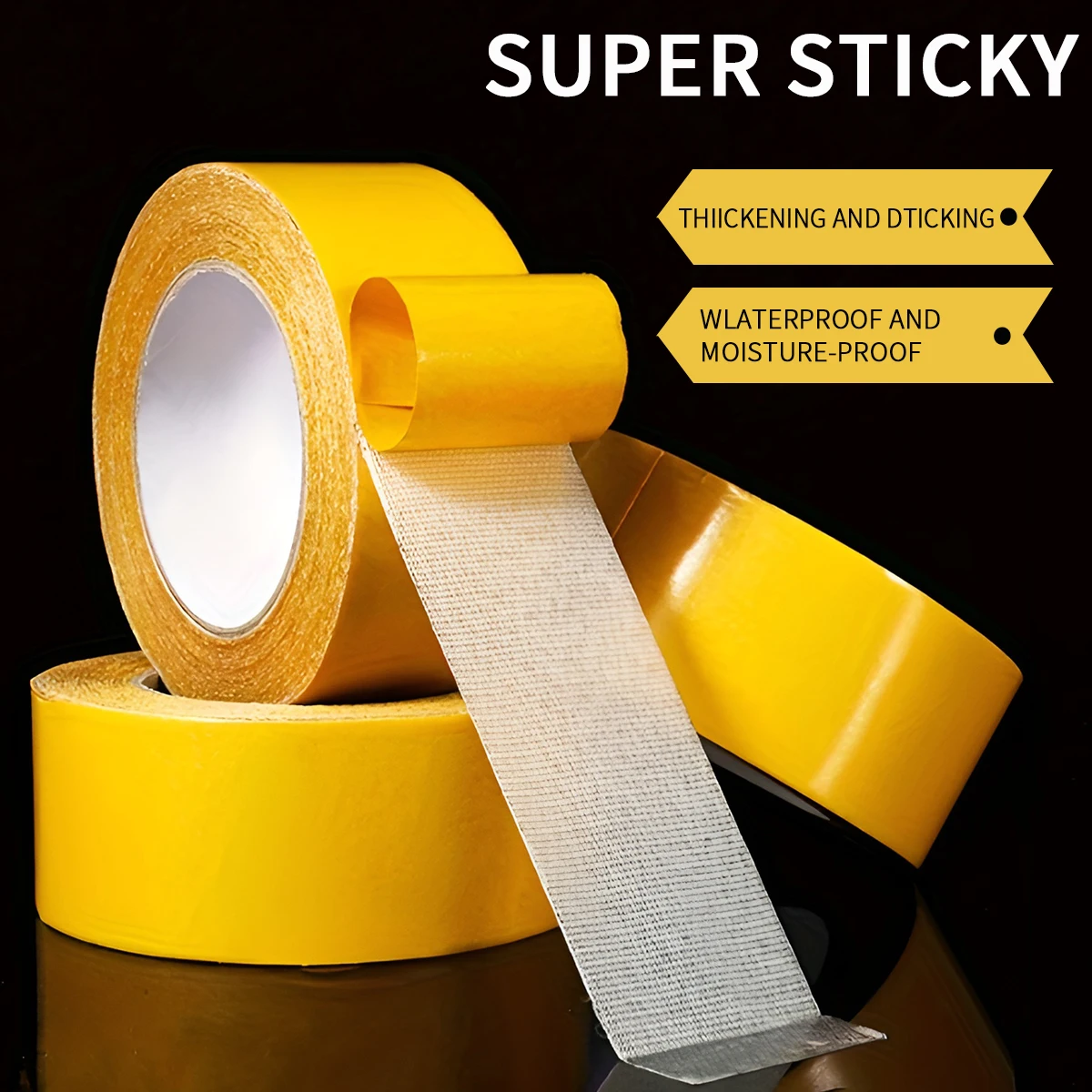 

Grid Double Sided Tape Waterproof High Viscosity Fiber Strong Fixation Sticky For Bathroom Bedroom Floor Carpet