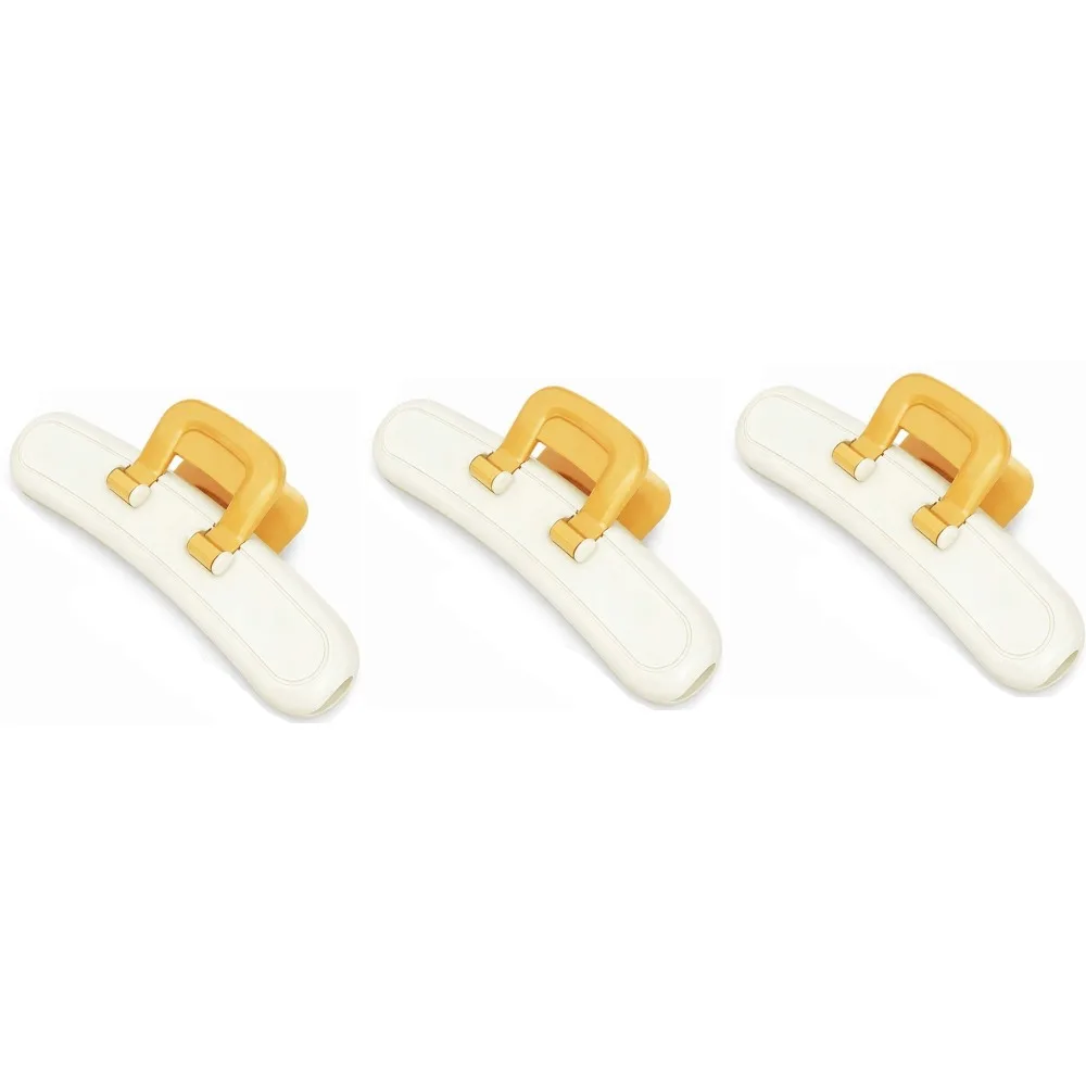 

3 Pieces Dopamine Food Sealer Clip Wide Open Decorative Bag Sealing Clip Moisture Proof Hanging Hole Food Storage Clip