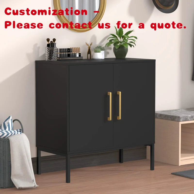 

custom.Modern Storage Cabinet with Double, White Sideboard with Adjustable Shelves, Accent Cabinet Living Room, Bedroo