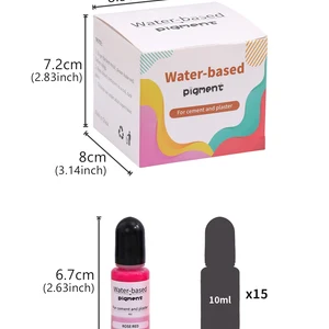 Buntes Wasserbasis Essenz für Epoxidharzputzzement, handgefertigte farbige Paste, Zementpigment, Brillanz, 15 Farben, 1 Set 10 Hauptverkaufsepoxy Tinta für Boden - №5