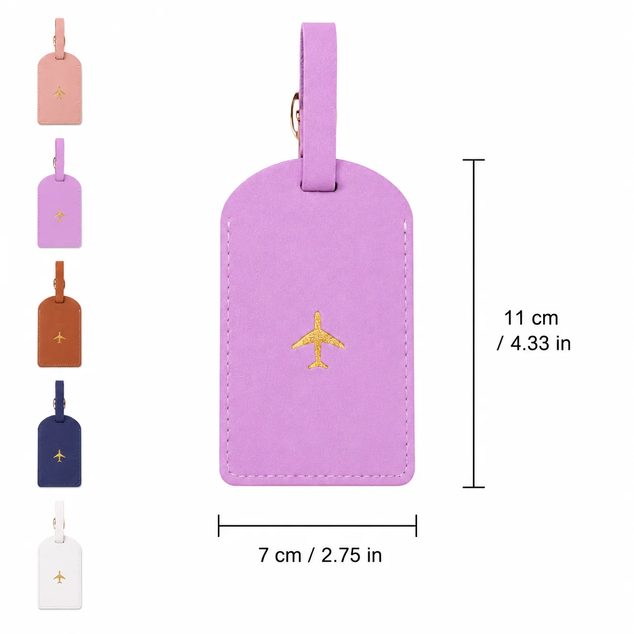 Custom Airplane Luggage Tag - Creative Laser Engraved Name and Phone Number, Personalized PU Boarding Pass
