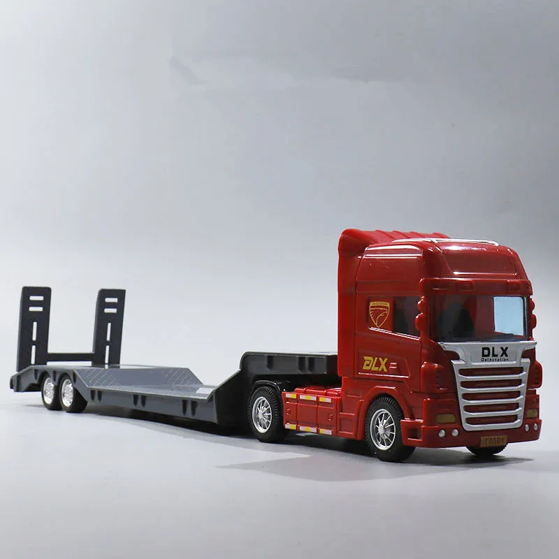 New 1: 50 Plastic flatbed trailer model,engineering transport car toys,excavator roller toys,wholesale